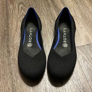 Like New Rothy’s Baller Flats 7.5 Black